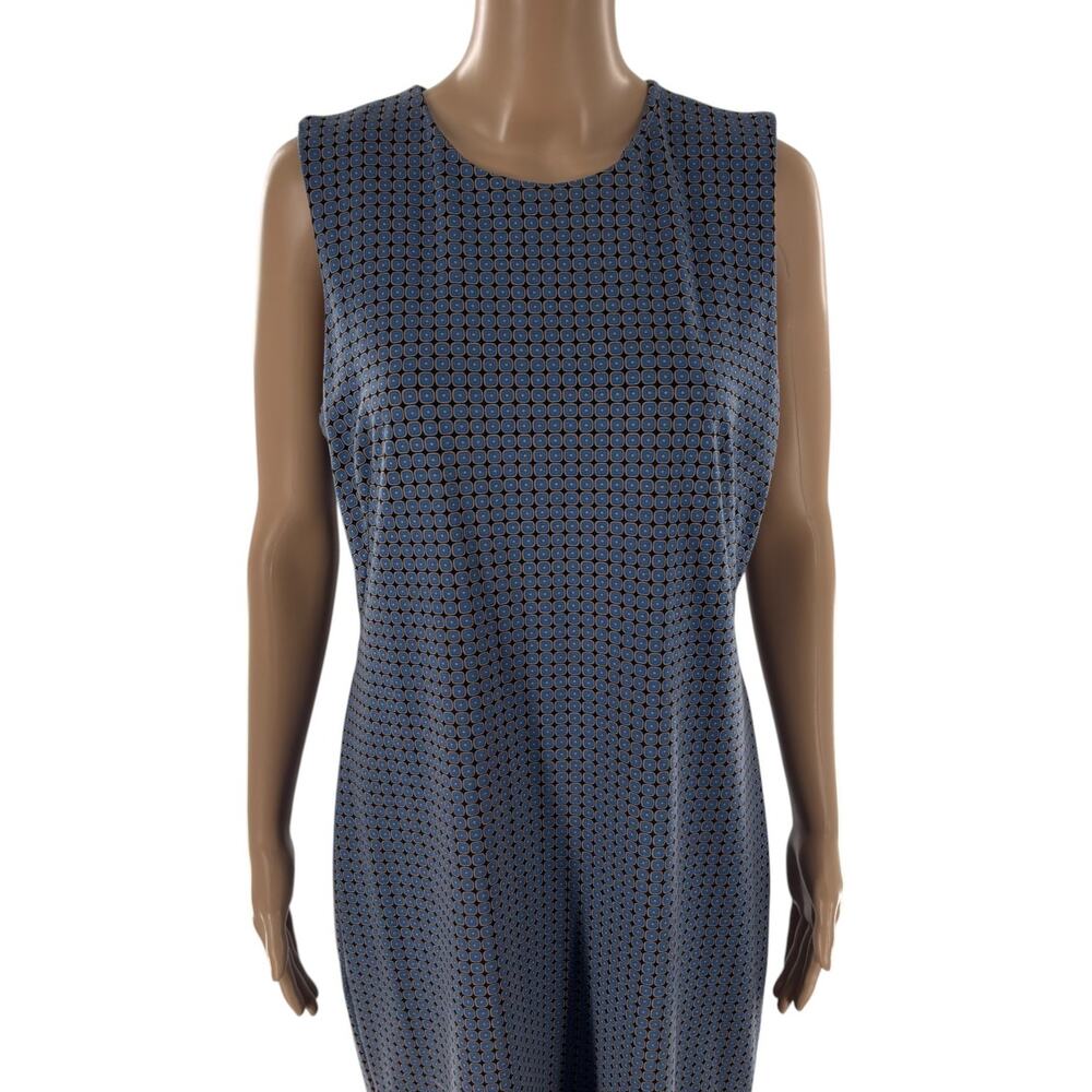 J. McLaughlin Blue Black Turnberry Devonshire Bainbridge Cloth Dress - Picture 3 of 10